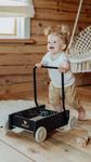 Деревянная тележка с толкателем Micki Premium, черная - фото 7