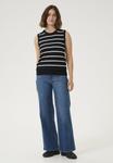 Топ Kaffe KALIZZA STRIPED, Black Chalk Stripe/Black - фото 2