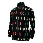 Куртка Air Jordan Jumpman Logo Printing Windproof Stand Collar Jacket Black, черный - фото