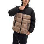 Куртка пуховая мужская черно-коричневая COACH - фото 3