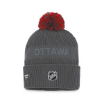 Мужская фирменная угольная вязаная шапка Ottawa Senators Authentic Pro Home Ice с манжетами и помпоном Fanatics - фото 3