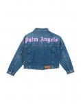 Джинсовая куртка для девочек Palm Angels, синий - фото 2