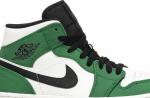 Кроссовки Air Jordan 1 Mid Pine, бело-зеленый - фото 2