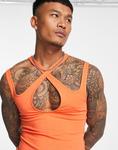 Оранжевый жилет с перекрестными бретелями ASOS DESIGN - фото 5