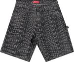 Шорты Supreme Warp Jacquard Logos Denim Painter Short 'Black', черный - фото 2