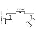 Потолочный светильник Briloner Sub I, утюг - 2 пламени - фото 6