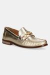 Кожаные мокасины Twinset, золотой - фото