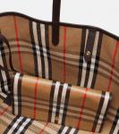 Сумка-тоут Highlands Medium из жаккарда Burberry, песочный - фото 3