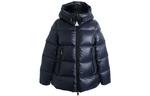 Пуховик женский темно-синий Moncler - фото