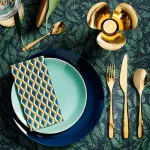 Столовый набор Ikea Tillagd, 24 предмета, золотой - фото 4