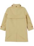 Burberry Kids габардиновый тренч с капюшоном, нейтральный цвет - фото 3