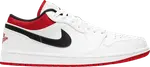 Кроссовки Air Jordan 1 Low White University Red, белый - фото