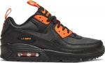Кроссовки Nike Air Max 90 SE GS 'Black Total Orange', черный - фото