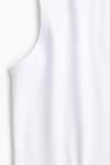 Топ H&M Ribbed Tank, белый - фото 2