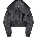 Застёгивающаяся на молнию худи-бомбер The Attico, чёрный - фото 3