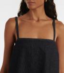 Мини-платье из плиссированного денима Ganni, Rinse - фото 4