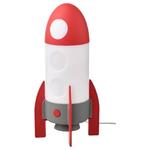 Настольная лампа светодиодная Ikea Aftonsparv, белый/красный - фото