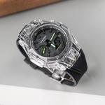 CASIO Часы Unisex Liquid Crystal/Analog Dual Display Series Black Watch, Hublot Armor Green Strap - фото 5