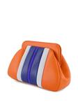 Полосатая сумка-клатч PAULA, оранжевый - фото 4