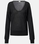 Рельефный свитер из шерсти и шелка Tod's, черный - фото