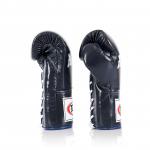 Перчатки Fairtex Pro Competition Gloves - Locked Thumb (Leather), синий - фото 3
