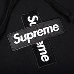 Худи Supreme Cross Box Logo, черный - фото 3