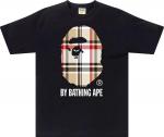 Футболка BAPE Check By Bathing Ape Tee 'Black/Beige', черный - фото