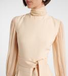 Мини-платье Crepe Couture из шерсти и шелка Valentino, Betulla - фото 4