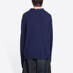 Свитер double b highneck wool knit sweater 'blue' Balenciaga, синий - фото 4