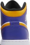 Кроссовки Air Jordan 1 Mid GS Lakers, фиолетовый - фото 7