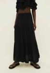 Юбка макси Stradivarius Peasant, черный - фото 5