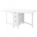 Кухонный стол Ikea, 26/89/152x80 см, Norden, белый - фото