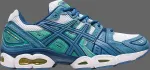 Кроссовки gel nimbus 9 'grey floss aqua' Asics, синий - фото