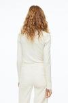 Лонгслив H&M Ribbed Modal-blend, белый - фото 5