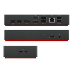 Док-станция Lenovo ThinkPad Universal USB-C Dock 40AY0090UK/40AY0090EU, черный - фото 4