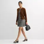 Женское расклешенное мини-платье Nine West, цвет tan blue glen plaid - фото 4