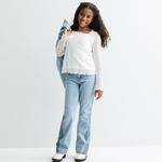 Длинный топ с кружевом для девочек 6-20 лет в размерах regular и plus So, Modern White - фото 4