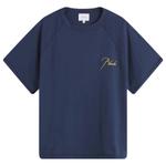 Футболка реглан Classique Rhude, темно-синий/желтый - фото