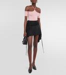 Сетчатый боди с халтернеем KNWLS, розовый - фото 2