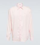 Полосатая рубашка Acne Studios, белый - фото