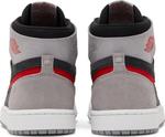 Кроссовки Air Jordan 1 High Zoom Comfort 2 Cement Fire Red, серый - фото 6