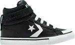 Кроссовки Converse Pro Blaze Strap Leather High PS Black White, черный - фото