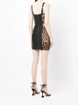 Платье мини с леопардовым принтом DOLCE & GABBANA, черный - фото 4