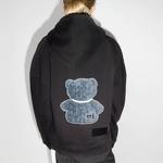 Жемчужное ожерелье толстовка с капюшоном WE11DONE, черный - фото 6