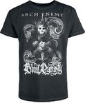 Футболка Arch Enemy Bloody Wave - Glow In The Dark, антрацит - фото