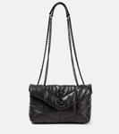 Кожаная сумка через плечо puffer toy Saint Laurent, черный - фото