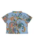 Рубашка с графичным принтом ETRO KIDS, синий - фото 2