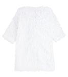 Платье из искусственных перьев с бантом Caroline Bosmans, белый - фото 4