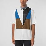 Рубашка мужская белая Burberry, белый - фото 3