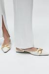 Туфли Zara Embellished Flat Slingback, белый - фото 10